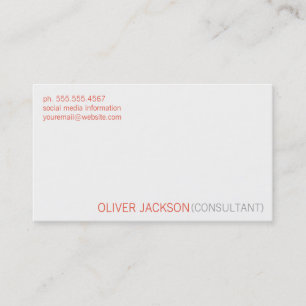 Carte De Visite Simple Clean Professional
