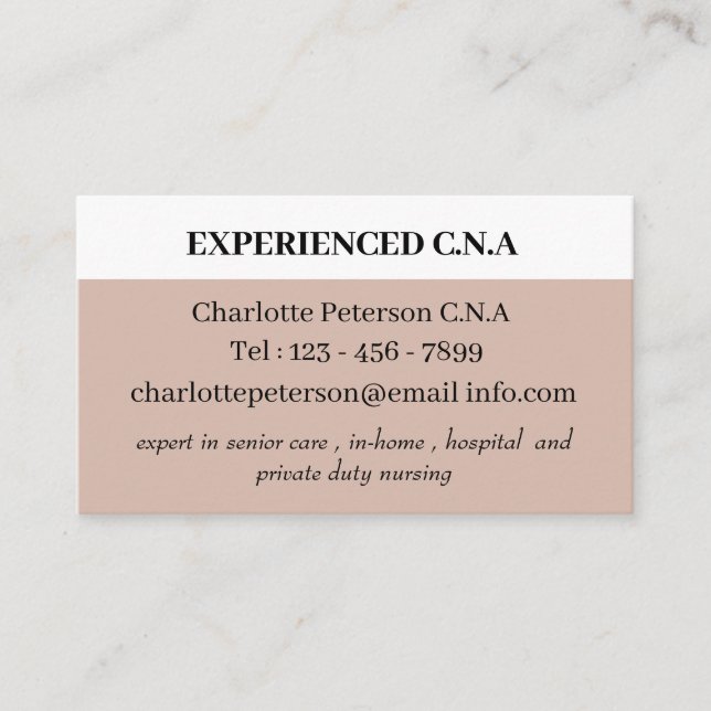 Carte De Visite Simple CNA  (Devant)