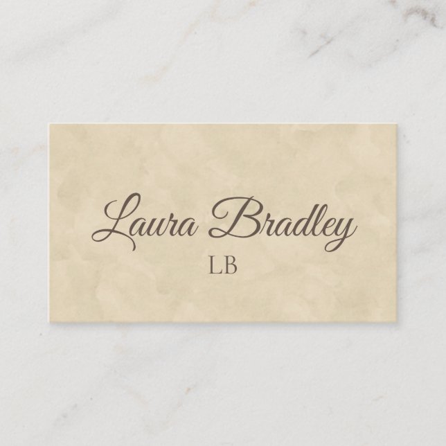 Carte de visite simple couleur beige (Devant)