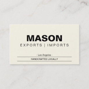 Carte De Visite Simple   Crème