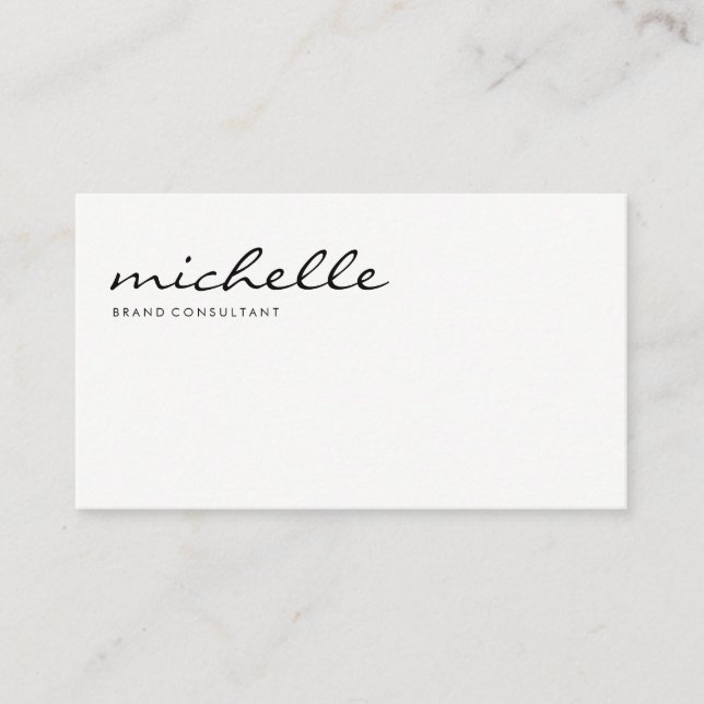 Carte De Visite Simple Cursif | Professionnel (Devant)