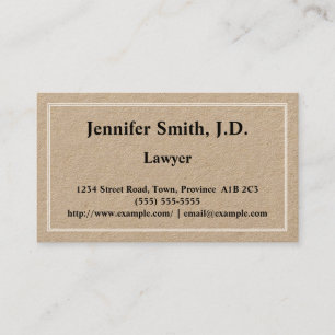 Carte de visite simple d'avocat