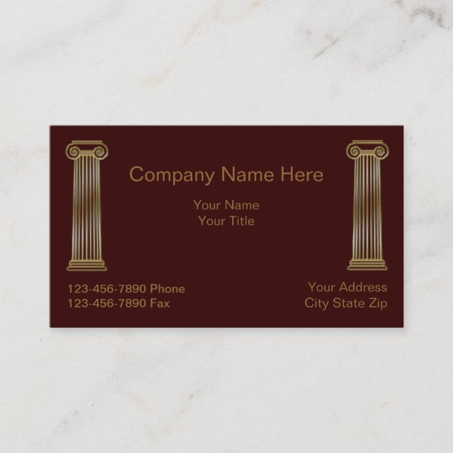 Carte de visite simple d'avocat (Devant)