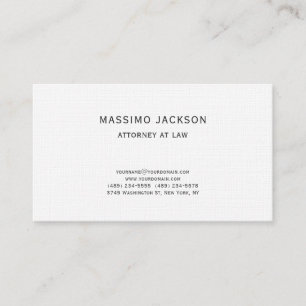 Carte de visite simple d'avocat unique