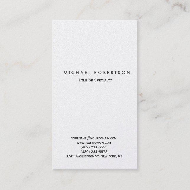 Carte de visite simple de consultant propre (Devant)
