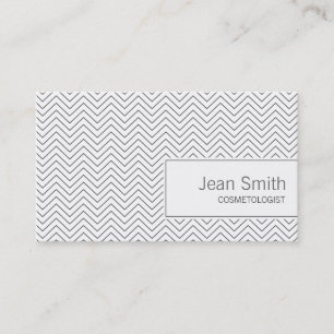 Carte de visite simple de Cosmetologist de zigzag