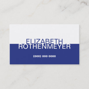 Carte de visite simple de panneau de cobalt