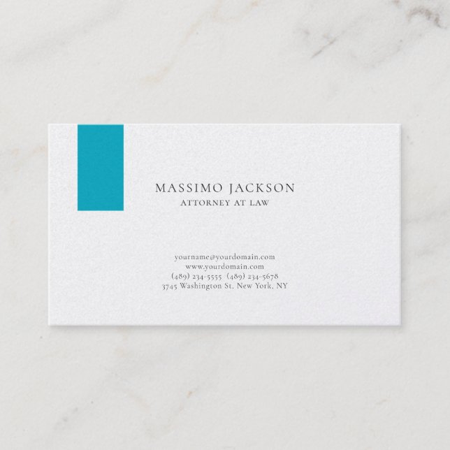 Carte de visite simple de Pearl Unique Attorney at (Devant)