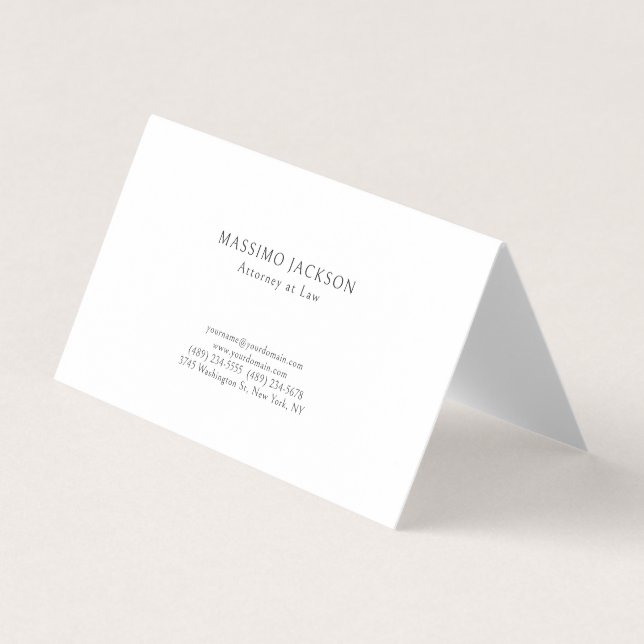 Carte de visite simple de Pearl Unique Attorney at (Devant)