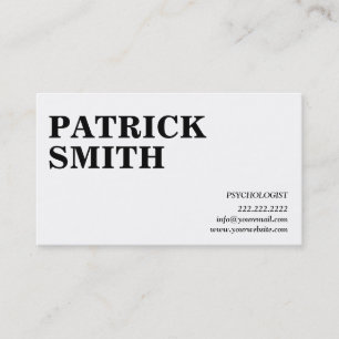 Carte de visite simple de psychologue de