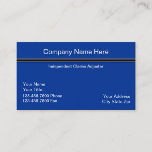 Carte de visite simple de régleur de réclamation