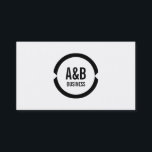 Carte de visite simple de spécialiste des Sciences<br><div class="desc">Carte de visite simple de spécialiste des Sciences Politiques de monogramme.</div>