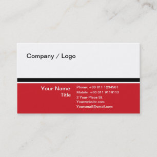 Carte de visite simple de trois couleurs