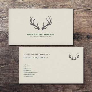 Carte De Visite Simple Deer Antlers