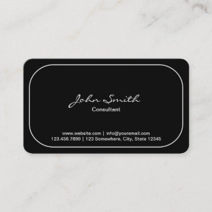 Carte de visite simple d'obscurité de consultant