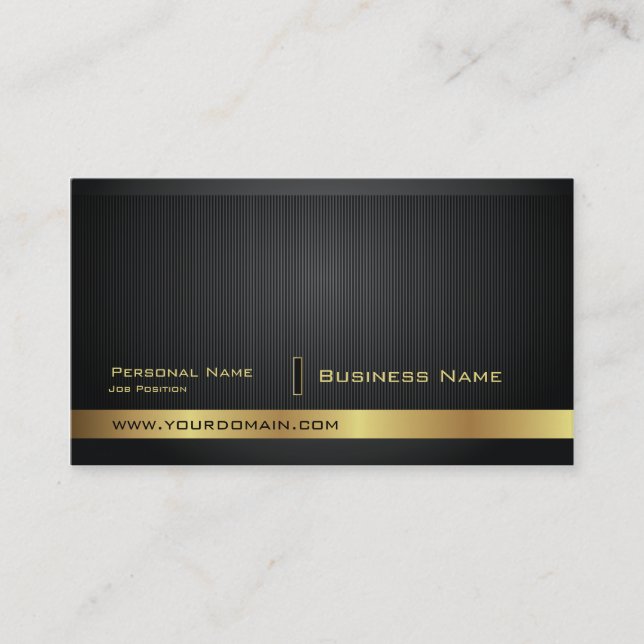 Carte de visite simple d'or élégant moderne (Devant)