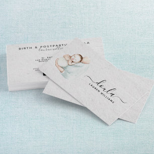 Carte De Visite Simple Doula sage-femme Coach Grossesse moderne