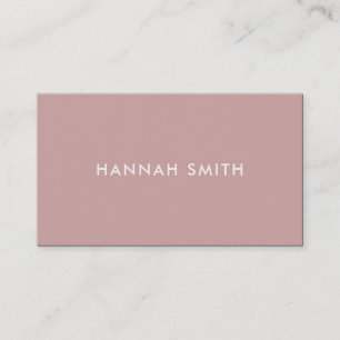 Carte De Visite Simple Dusty Rose Moderne minimaliste