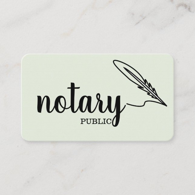 Carte de visite simple écriture élégante de notair (Devant)