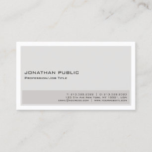 Carte De Visite Simple élégance Beige Blanc Professionnel Modern
