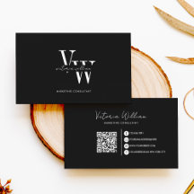 Simple Elegant Black and White Initials