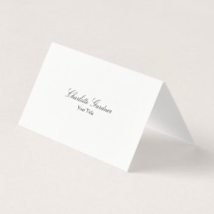 Carte De Visite Simple élégant créatif unique moderne blanc