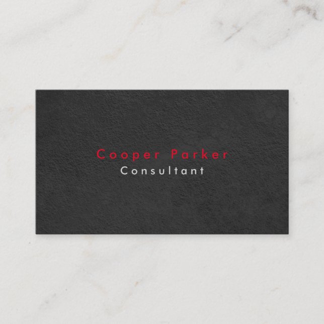 Carte De Visite Simple Élégant Gris Texture Professionnel (Devant)