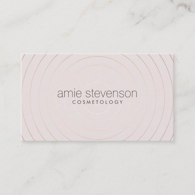 Carte De Visite Simple Elegant Pink Beauty Consultant (Devant)