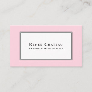 Carte De Visite Simple élégant Pink Beauty Professionnel