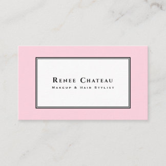 Carte De Visite Simple élégant Pink Beauty Professionnel