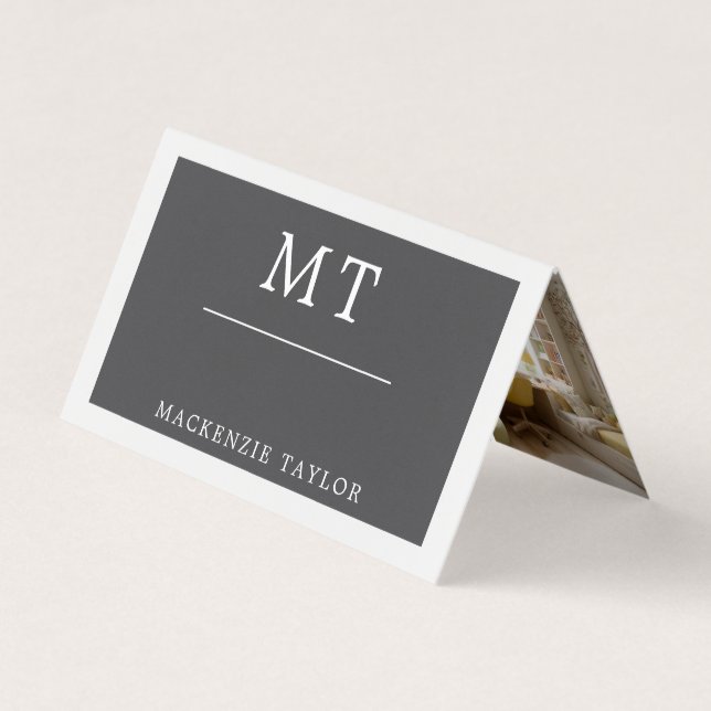 Carte De Visite Simple Élégant Professionnel 3 Photo (Devant)