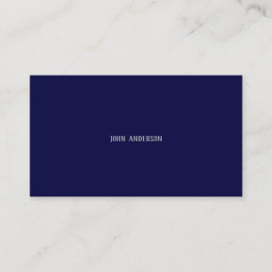 Carte De Visite Simple Elegant professionnel bleu marine