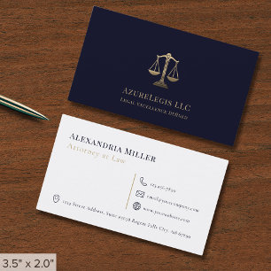 Carte De Visite Simple Élégant Professionnel du Droit