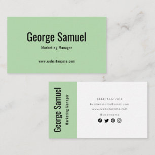 Carte De Visite Simple Élégant Professionnel Nom Emploi Titre de p