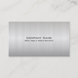 Carte de visite simple en métal brossé argent