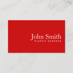 Carte de visite simple en plastique rouge clair