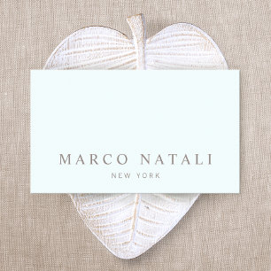 Carte De Visite Simple et élégant Pastel Blue Professional