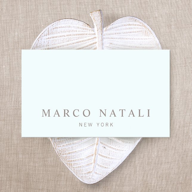 Carte De Visite Simple et élégant Pastel Blue Professional (Créateur téléchargé)