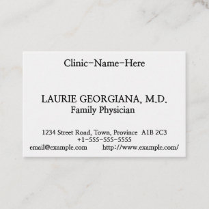 Carte de visite simple et minimal