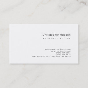Carte De Visite Simple et minimaliste avocat simple en droit