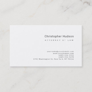 Carte De Visite Simple et minimaliste avocat simple en droit