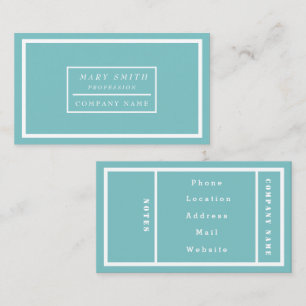 Carte De Visite Simple et moderne Aqua Sky