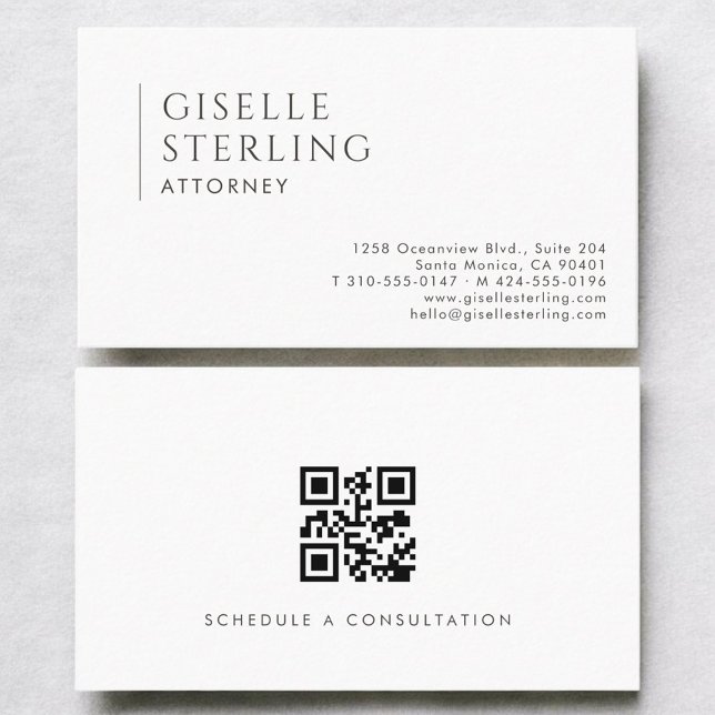 Carte de visite simple et moderne pour avocat avec (Créateur téléchargé)