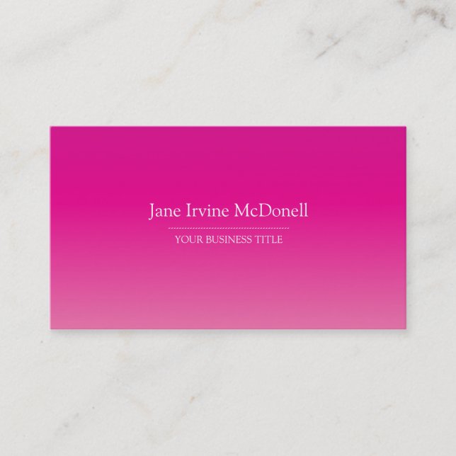 Carte de visite simple et simple de rose de (Devant)