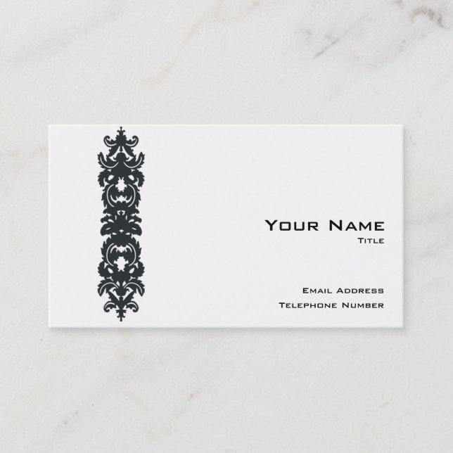 Carte de visite simple et sophistiqué avec code QR (Devant)