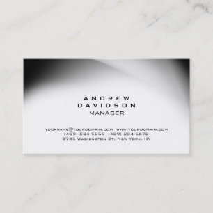 Carte de visite simple et tendance, gris-blanc élé