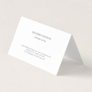 Carte de visite simple et unique pour avocat en dr