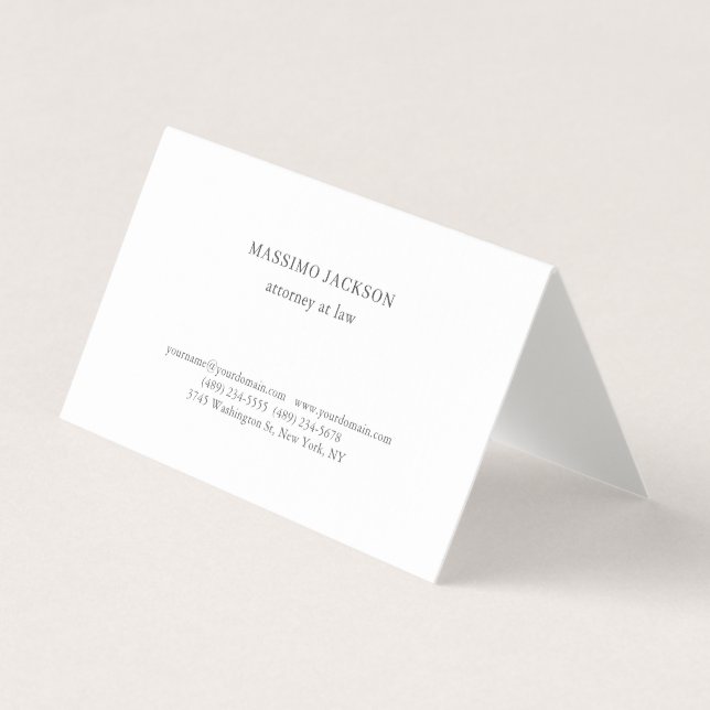 Carte de visite simple et unique pour avocat en dr (Devant)