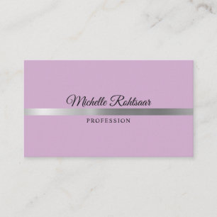 Carte De Visite Simple Fizz Lilas Métallisé Violet
