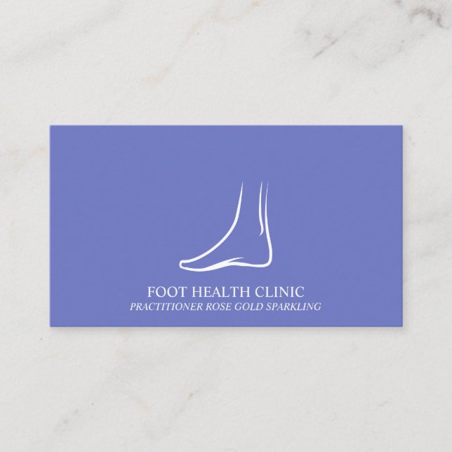 Carte De Visite Simple Foot Cares Podologue Médecin (Devant)